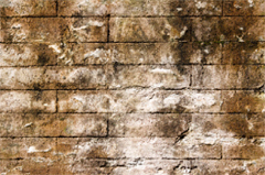 焼却炉内、レンガの磨耗状態