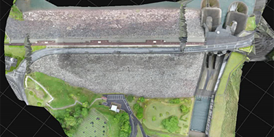 ダムの堤体のビデオ