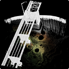 橋脚の土台の計測